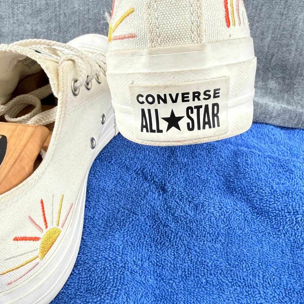 Converse Chuck Taylor All Star Lift Womens 9 Cream Sunrise Rainbow Platform - Picture 9 of 14